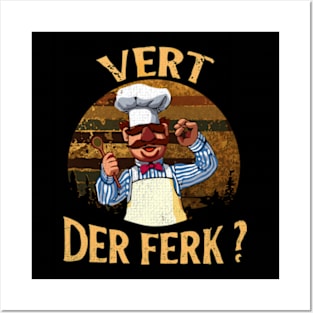 The vert der ferk cheff // Art Drawing Vintage Posters and Art